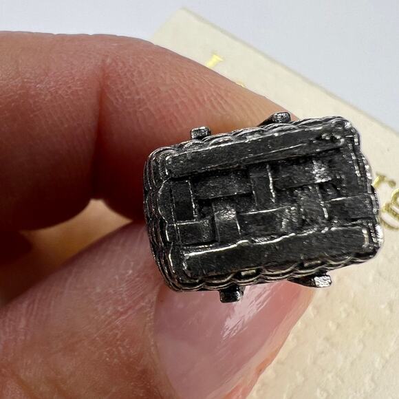 Longaberger Basket Gathering Basket Charm Antiqued Silver Tone NEW - Picture 4 of 7